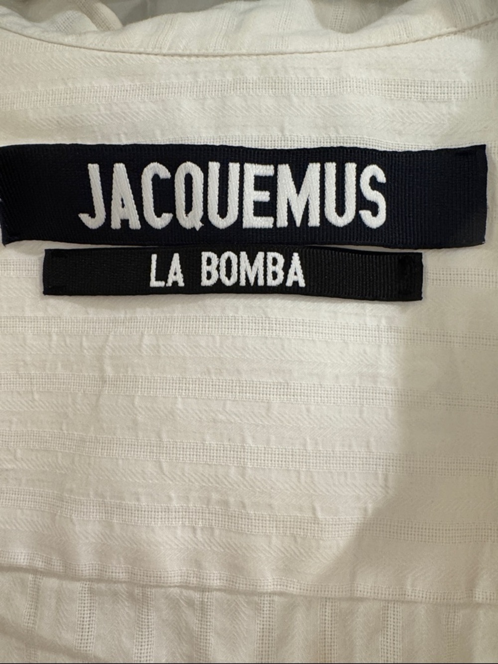 Jacquemus La Robe Bahia 100% Cotton White Long Sleeve Shirt Dress, Small / EU 36 - Picture 4 of 13